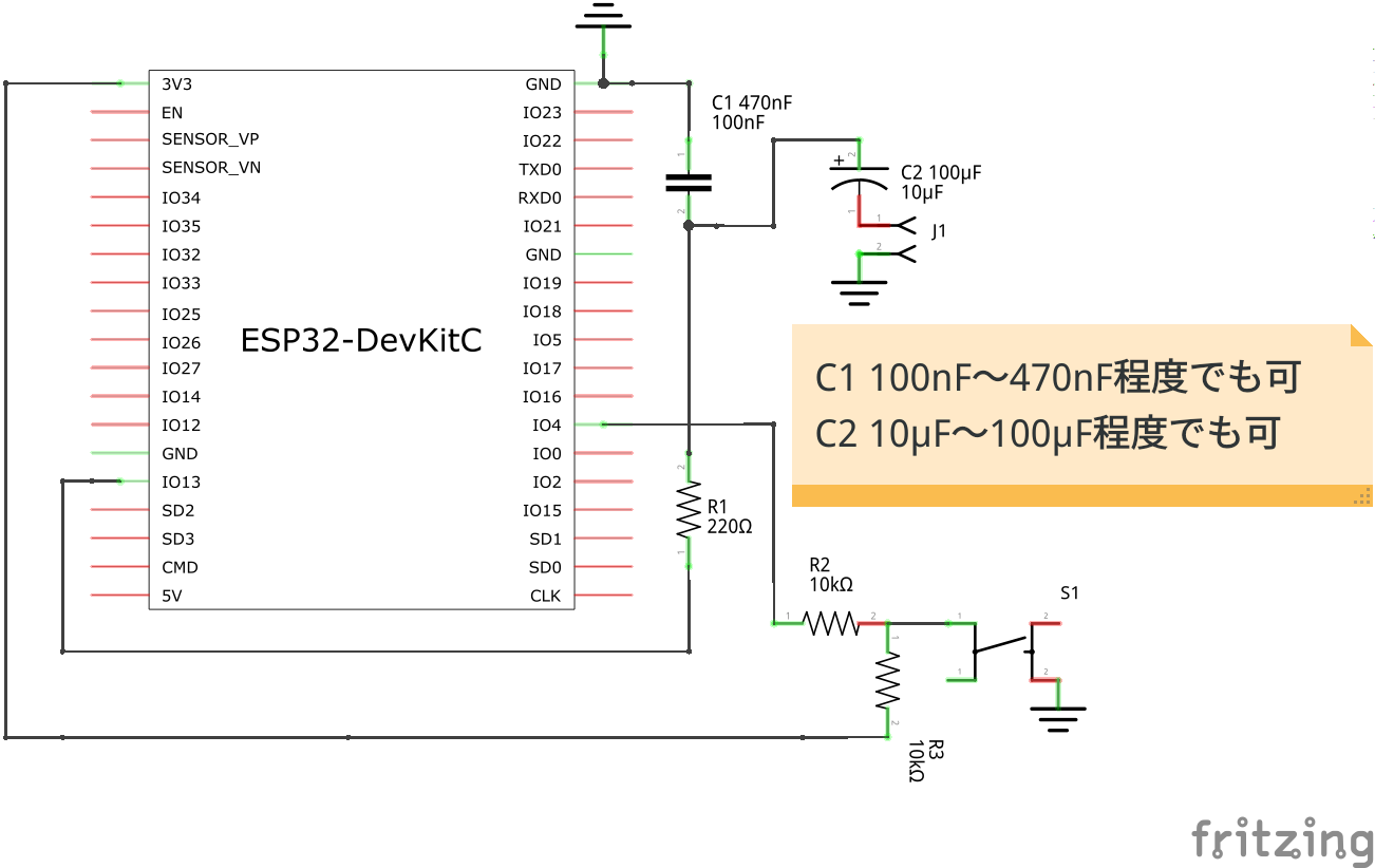 ESP32 Tone Sketch circuit